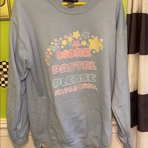 Pastel goth kawaii crew neck